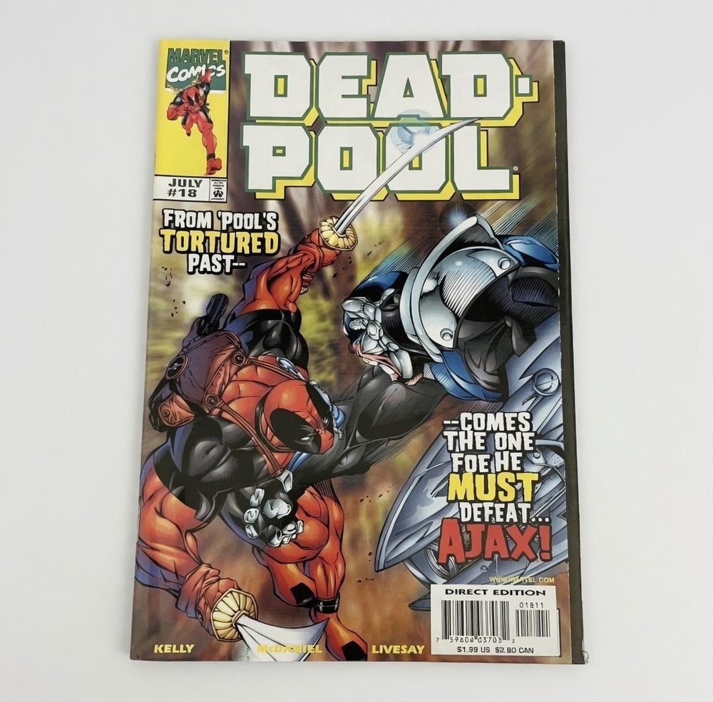 Marvel Comics Deadpool #18 July 1998 vs Ajax Tortured Past Kelly McDaniel NM